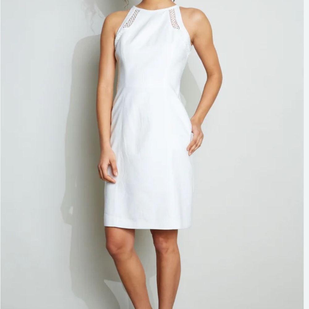 Elegant Cream Sleeveless Dress